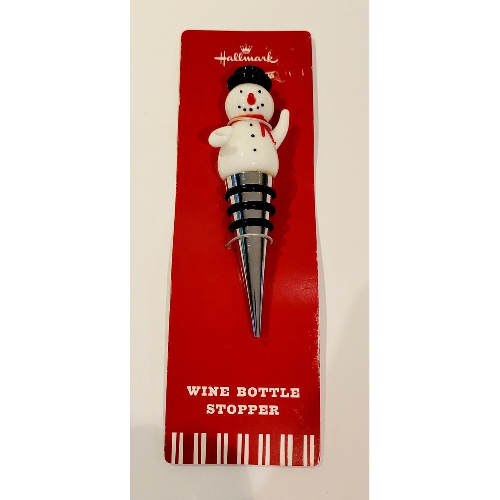 Hallmark Christmas Snowman Wine Bottle Stopper